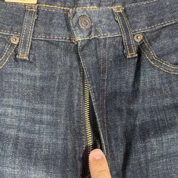 Levi's 514 Straight Dark Denim Jeans Size 34 x 30 Zip Fly Red Tab 104 - Picture 3 of 7